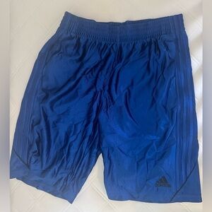 Adidas Blue Athletic Shorts Lightweight Elastic Waist